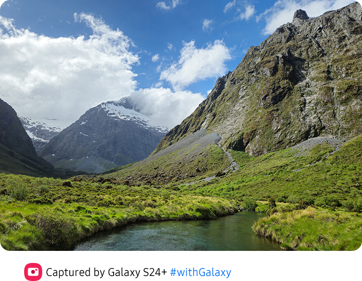 A vibrant 50 megapixel landscape photo of a river valley.