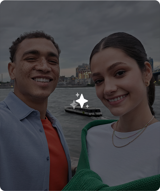In the Gallery app interface, buttons appear at the bottom of the photo with various editing options. One tool allows for an object that was in the background to be removed. Another tool blurs the background.