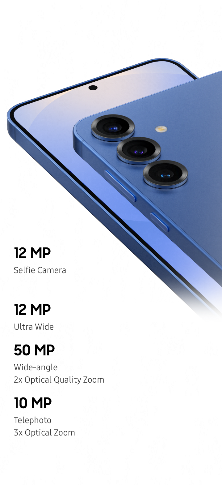 
            12 MP Selfie Camera
            12 MP ULtra Wide
            50 MP Wide-angle 2X Optical Quality Zoom
            10 MP Telephoto 3X Optical Zoom
        