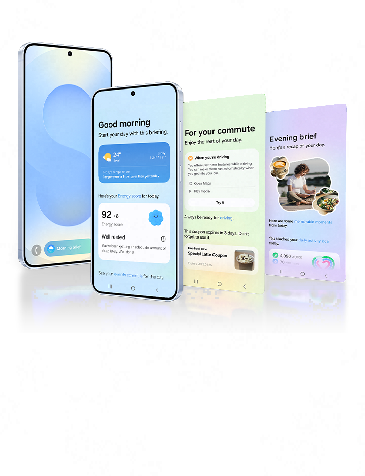 Now Brief sends personalized briefs throughout the day. Morning brief includes weather and Energy Score updates, Midday brief includes driving tips and expiring coupon updates and Evening brief includes a recap of the day with pictures from your gallery and daily activity highlights.