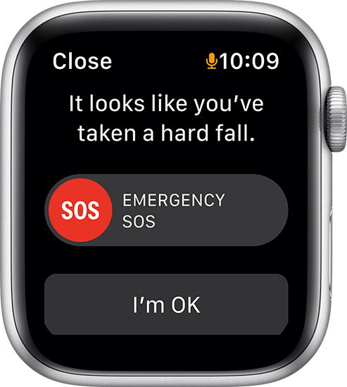 watch face with emergency message