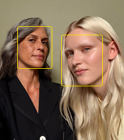 Center Stage for photos feature in use highlighting the faces of two people